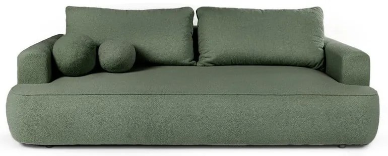 Zielona rozkładana sofa z materiału bouclé 247 cm Quinoa – Bonami Selection