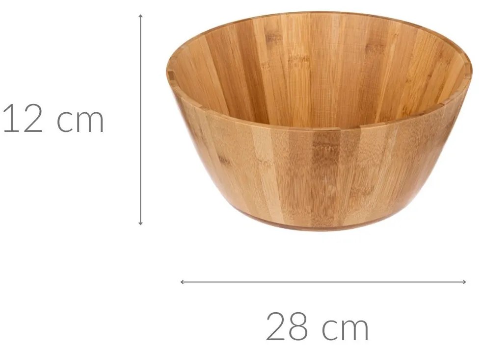 Miska bambusowa do sałatek, Ø 28 cm
