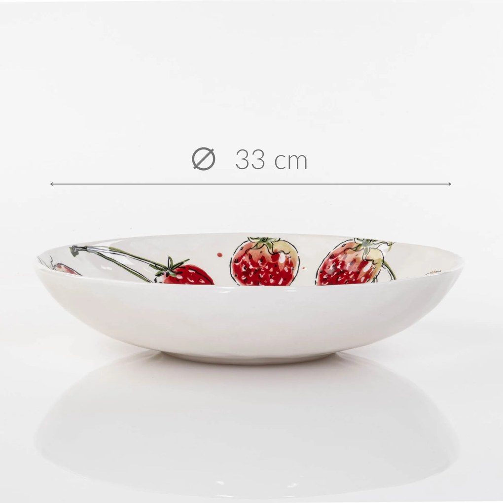 Miska w truskawki STRAWBERRY, Ø 34 cm