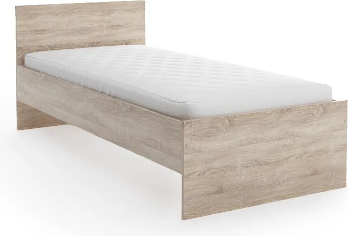 Łóżko ELISA 90 x 200 cm, dąb sonoma Stelaż: Bez stelaża, Materac: Materac Sommera 18 cm