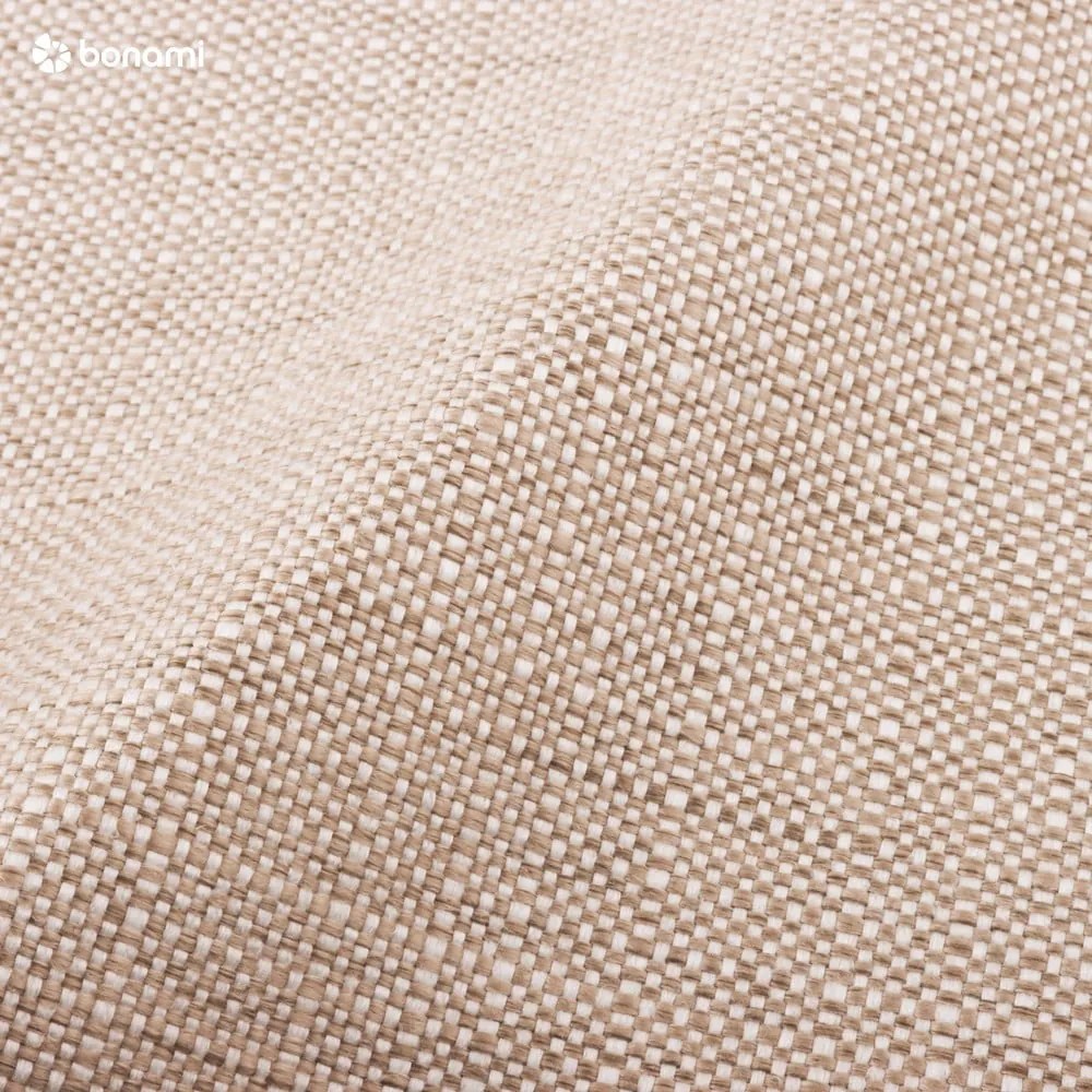 Beżowe tapicerowane łóżko dwuosobowe ze schowkiem i stelażem 140x200 cm Elizabeth – Micadoni
