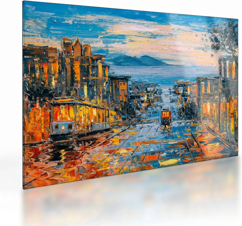 Obraz na szkle - Cable Car, San Francisco (70x50 cm)