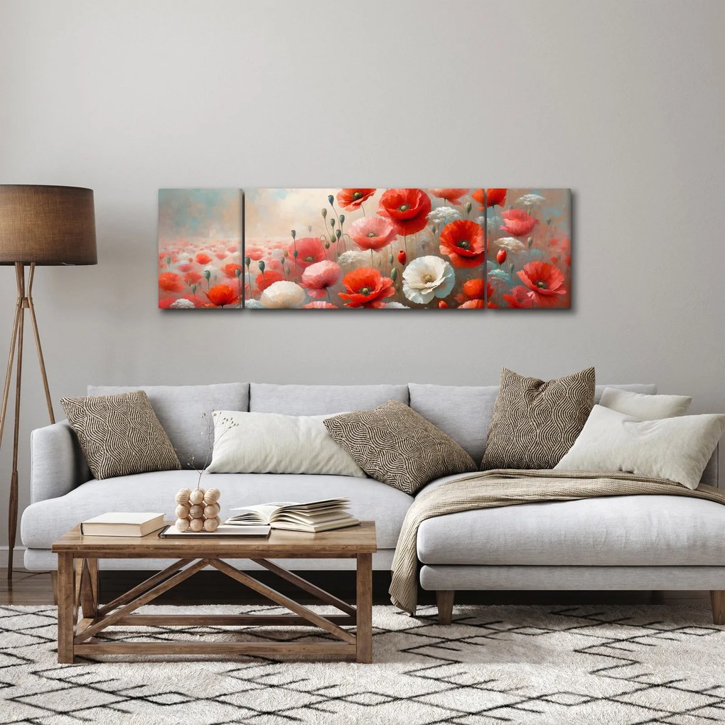 Obraz - Obraz z makami (170x50 cm)