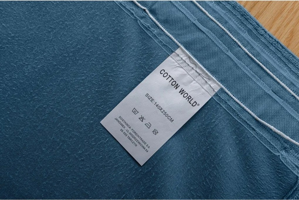 Zasłona zaciemniająca DREAM VELVET 140x250 cm, naftowy Zawieszanie: Taśma z wiązaniami