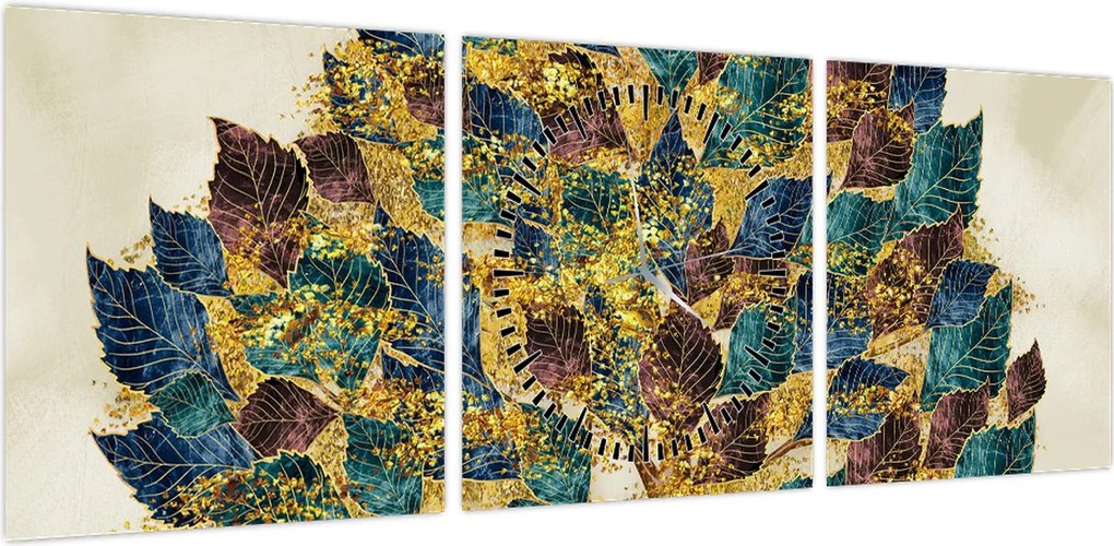 Obraz - Drzewo ozdobne (z zegarem) (90x30 cm)