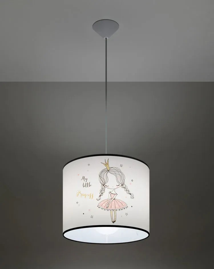 Lampa wisząca dla dziewczynki z motywem księżniczki - A582 D7-W00