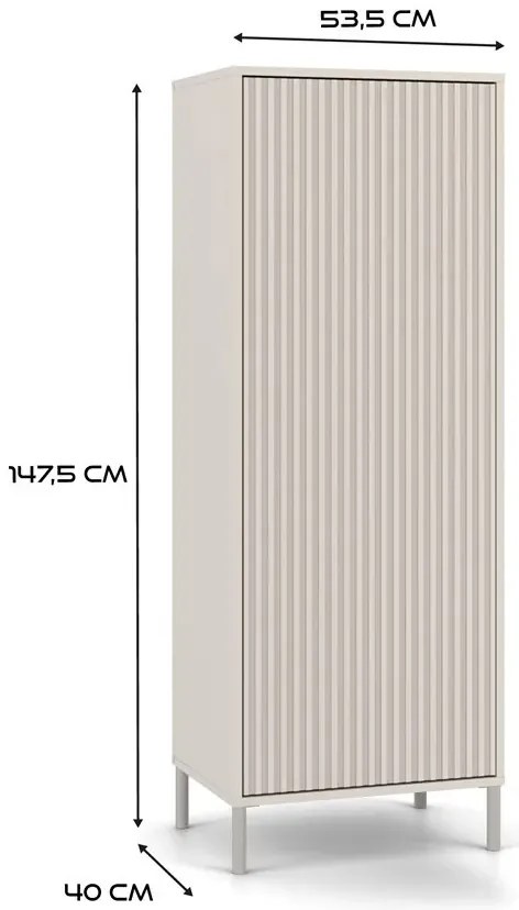 Nowoczesna kaszmirowa komoda z lamelami F5-Z39