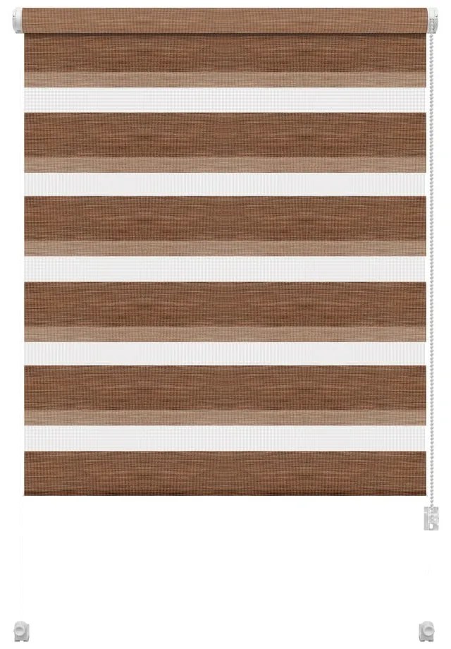 Brązowa roleta dzień i noc 57x150 cm Zebra Natur – Gardinia