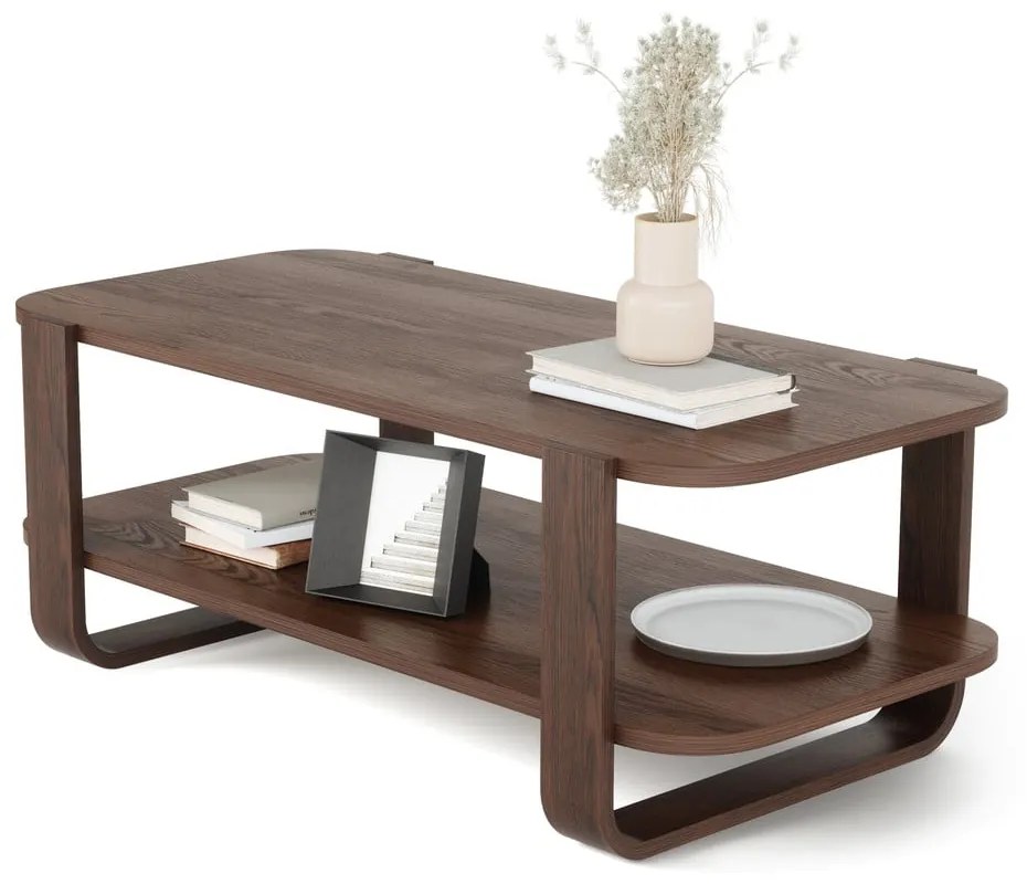 Brązowy stolik z drewna eukaliptusowego 55x109 cm Bellwood – Umbra