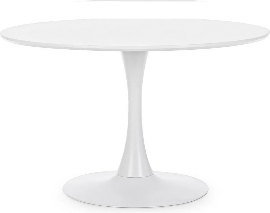 Biały okrągły stół 120×75 cm - BLOOM