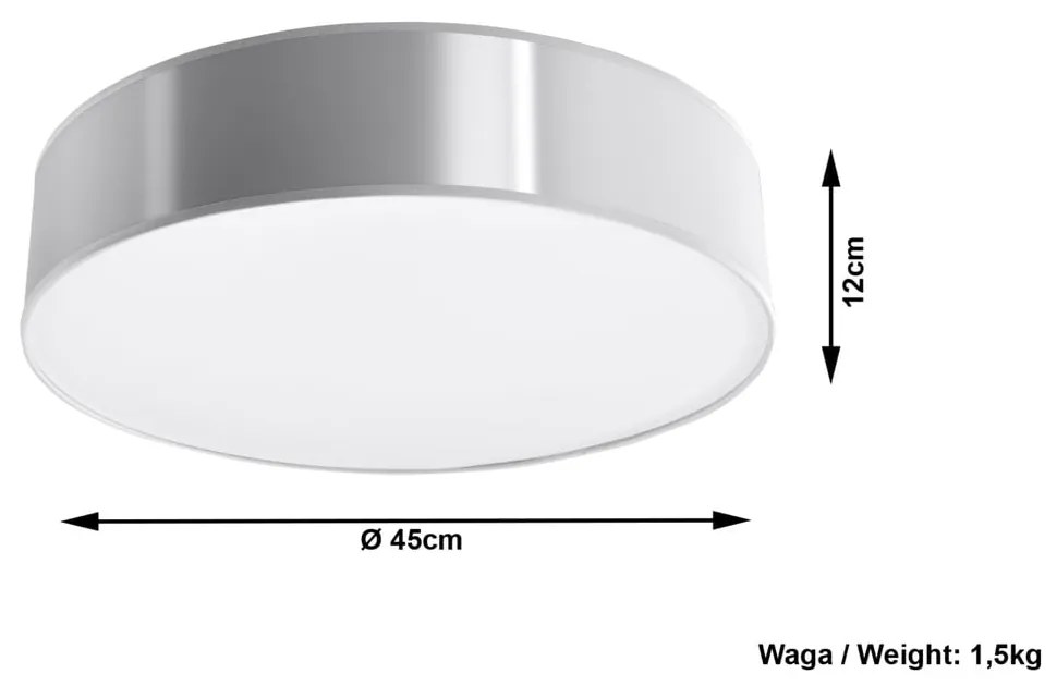 Szara lampa sufitowa Nice Lamps Atis Ceiling 45