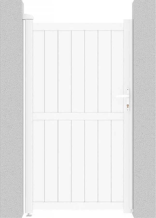 Brama aluminiowa "Lola" - 101.2 x 180.9 cm - Biała