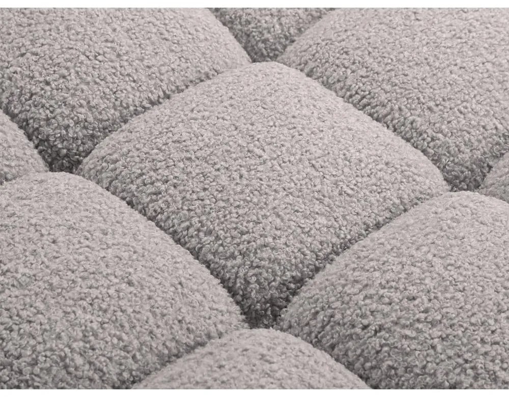 Jasnoszara sofa modułowa z materiału bouclé 188 cm Bellis – Micadoni Home