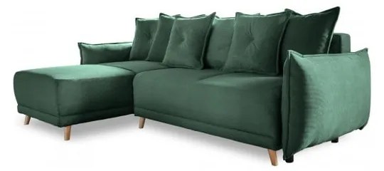 Zielony sztruksowy rozkładany narożnik (strona zmienna) Lazy Lukka – Miuform