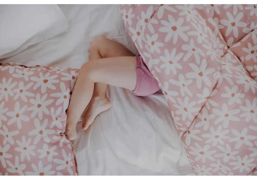 Różowy zestaw do łóżeczka Blush Daisies – Malomi Kids