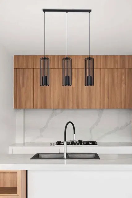 Czarna loftowa lampa wisząca nad stół - S775 A7-W54