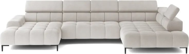 Narożnik PLAZA XL Prawostronny Elektryczna regulacja Tkanina SOLAR 03 WERSAL