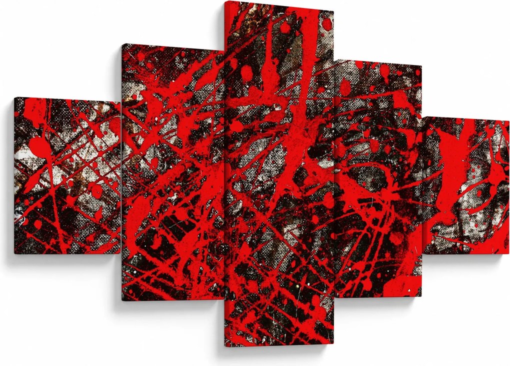 Obraz - Ekspresyjna abstrakcja (125x70 cm)