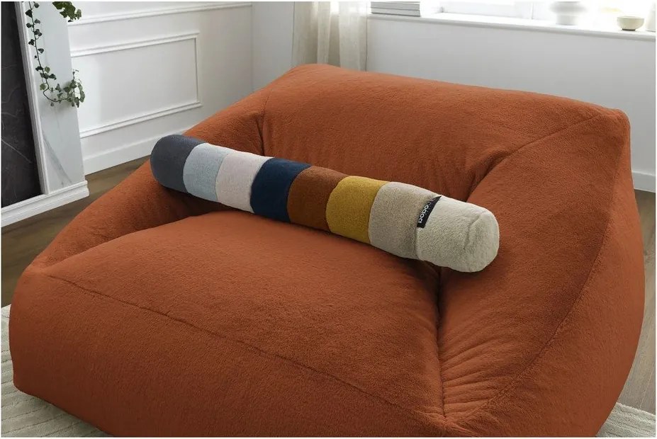 Pomarańczowy worek do siedzenia z imitacji futra Lilibet – Bobochic Paris