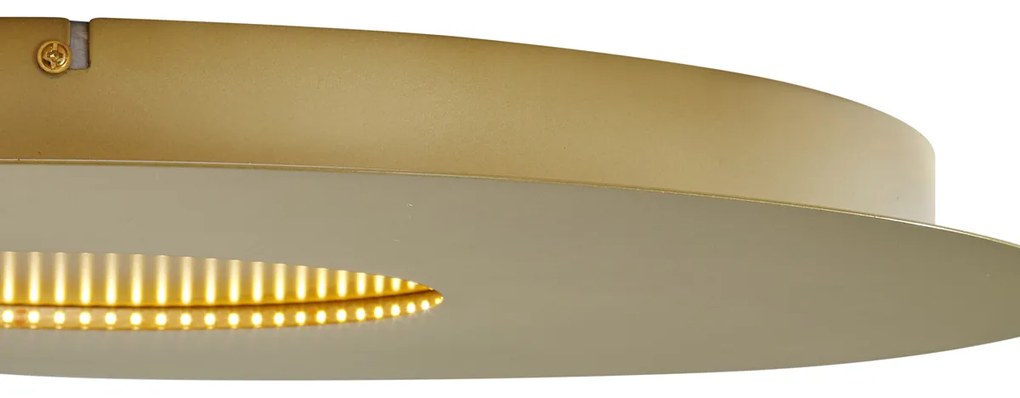 Nowoczesna lampa sufitowa złota 60 cm z wbudowaną diodą LED z 3-stopniową regulacją ściemniania - Morning Nowoczesny Oswietlenie wewnetrzne
