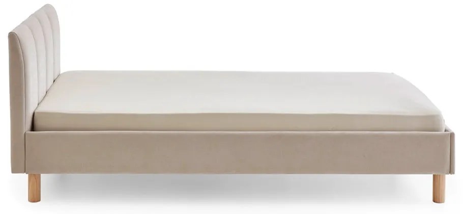 Beżowe tapicerowane łóżko jednoosobowe bez stelaża 120x200 cm Joker – Meise Möbel