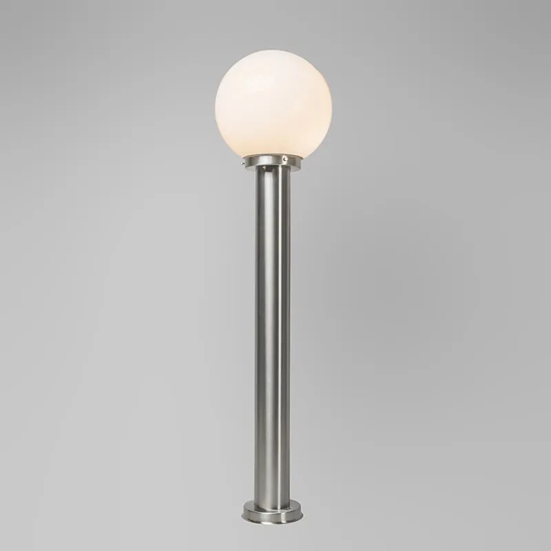 Zewnetrzna Nowoczesna lampa zewnętrzna słup stal nierdzewna 100 cm - Sfera Nowoczesny Oswietlenie zewnetrzne