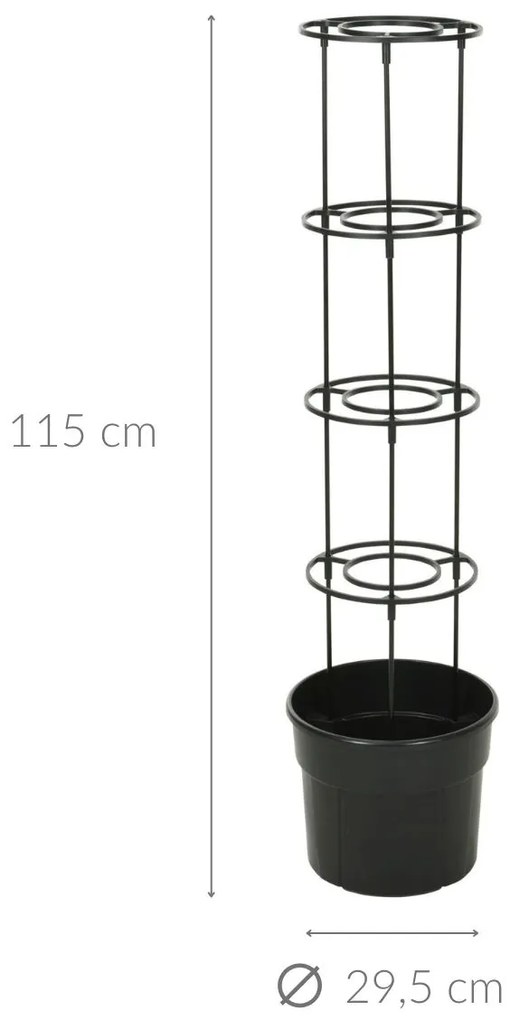 Doniczka do roślin pnących z drabinką, wys. 115 cm
