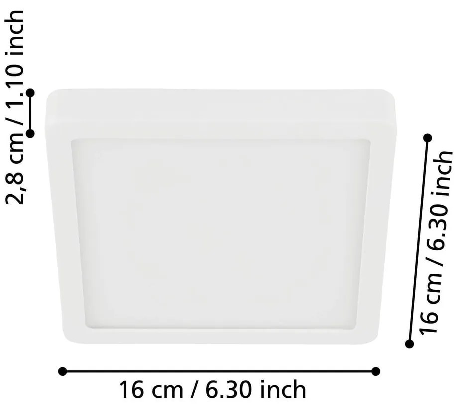 Biała lampa sufitowa LED 16x16 cm FUEVA 5 – EGLO