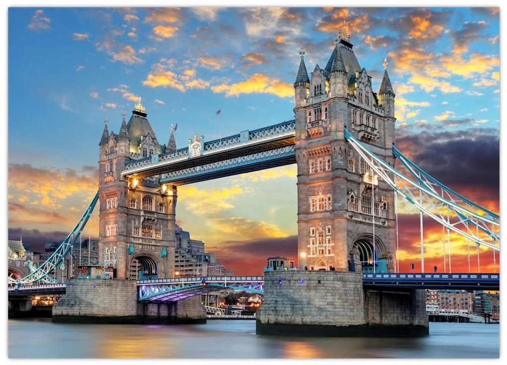 Obraz na szkle - Tower Bridge, Londyn, Anglia (70x50 cm)