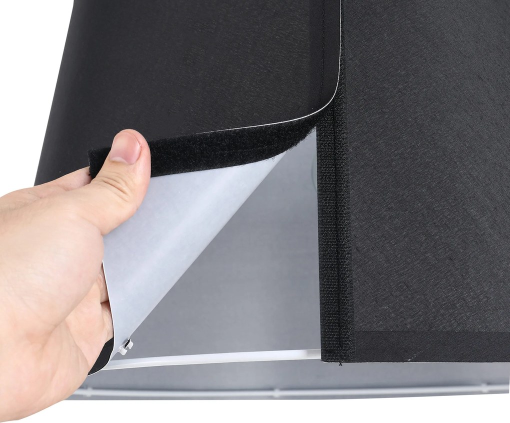 HOMCOM Lampa Stojąca z Abażurem z Tkaniny, Łukowa Lampa Podłogowa z Okrągłą Podstawą, Metal, 105L x 47S x 190W cm, Czarna