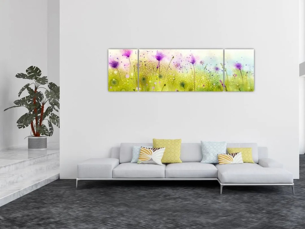 Obraz - Kwiaty polne (170x50 cm)