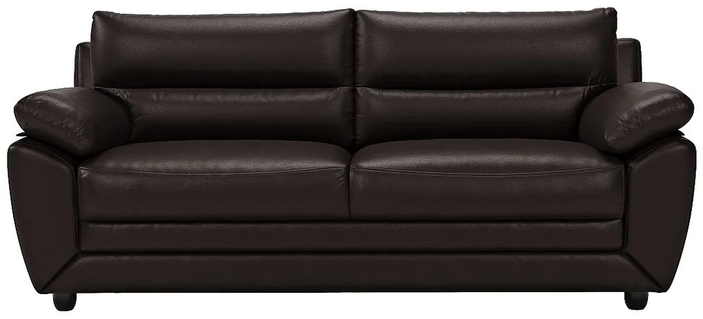 Kanapa 3-osobowa MANOA z ekoskóry - Brązowy