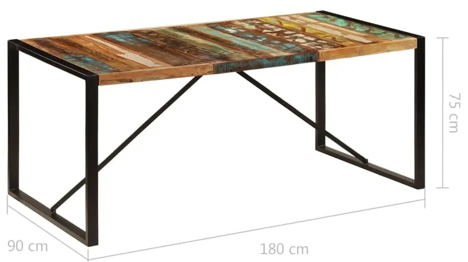 Wielokolorowy stół drewniany 90x180 5x E5-B00