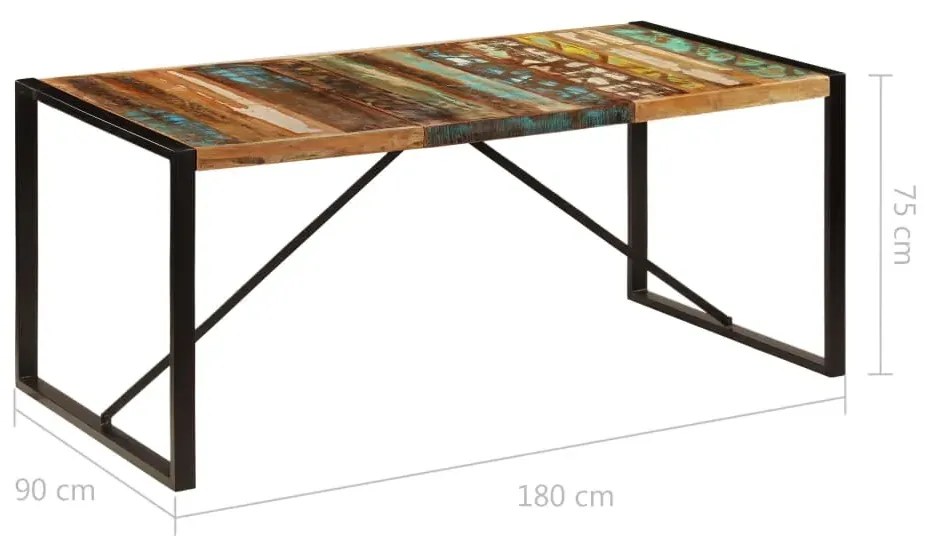 Wielokolorowy stół drewniany 90x180 – Fulo 4X