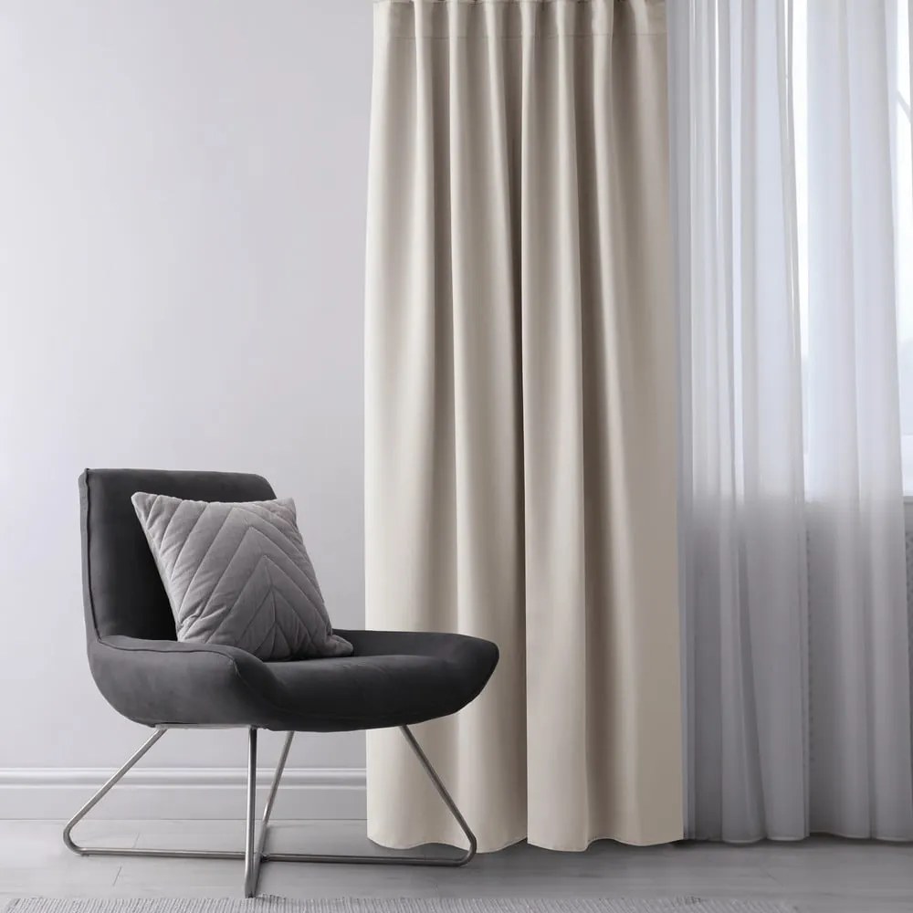 Beżowa zasłona zaciemniająca 140x270 cm Eyelets – Restilo