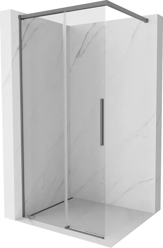 Mexen Rox ścianka prysznicowa Walk-in 115 x 200 cm, transparent 8 mm, gun metal - 8C2-115-003-95-00