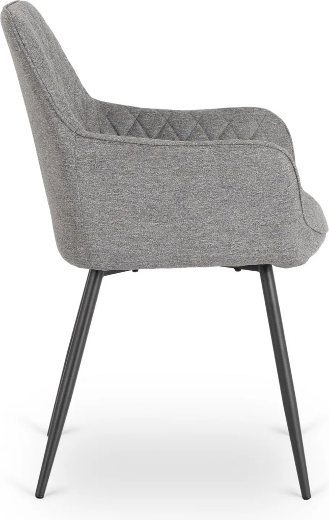 Krzesło Tapicerowane do Jadalni BRESSO 2 Szare Nowoczesne Loft