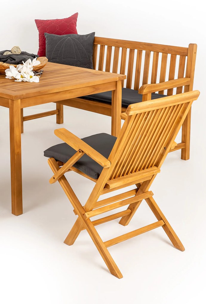 TAMAN RUSSET FSC® - ogrodowe składane krzesło teakowe - Towar rozpakowany (N366,N514)