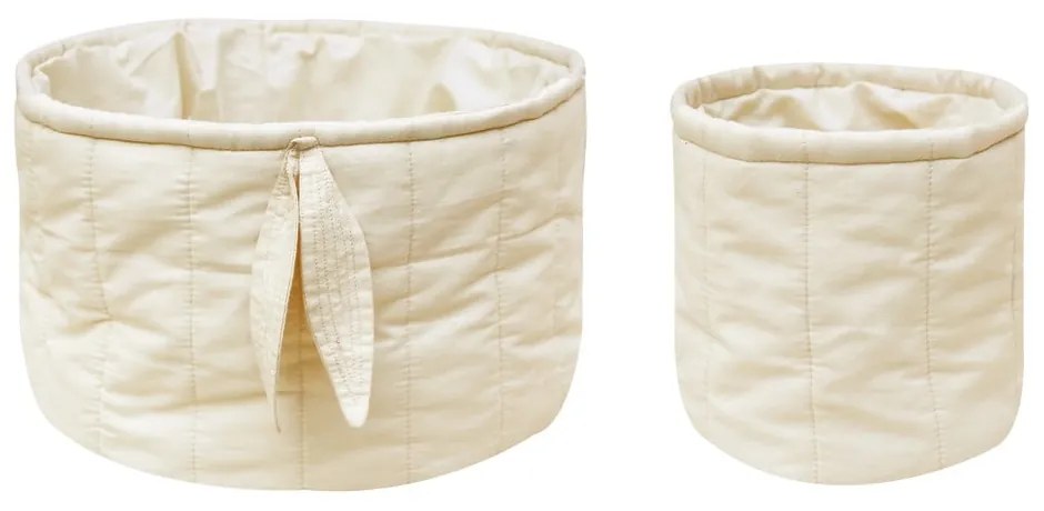Kremowe tekstylne pojemniki dziecięce zestaw 2 szt. ø 30x20 cm Bambie Natural – Lorena Canals