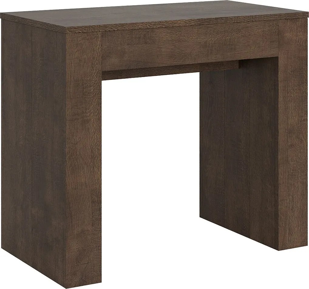 Konsola rozkładana 90x49/307 cm Extra Orzech wewnętrzne przedłużenia