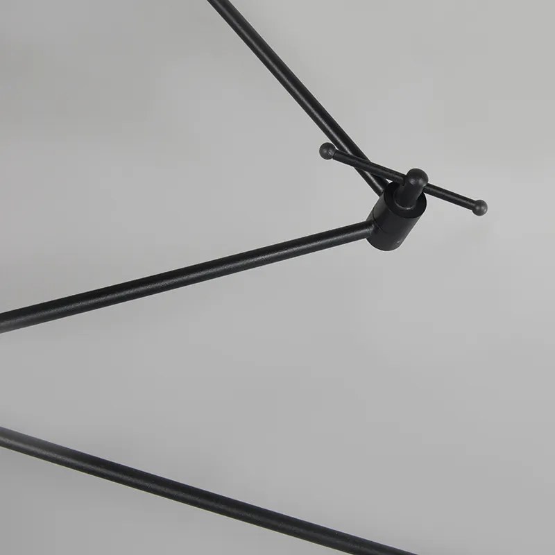 Lampa wisząca czarna z kloszem 35 cm zielonym regulowanym 2-światłowa - Blitz