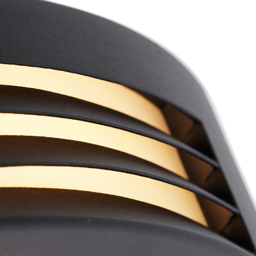 Inteligentna lampa ścienna zewnętrzna czarna IP44 w tym Wi-Fi A60 - Hurricane