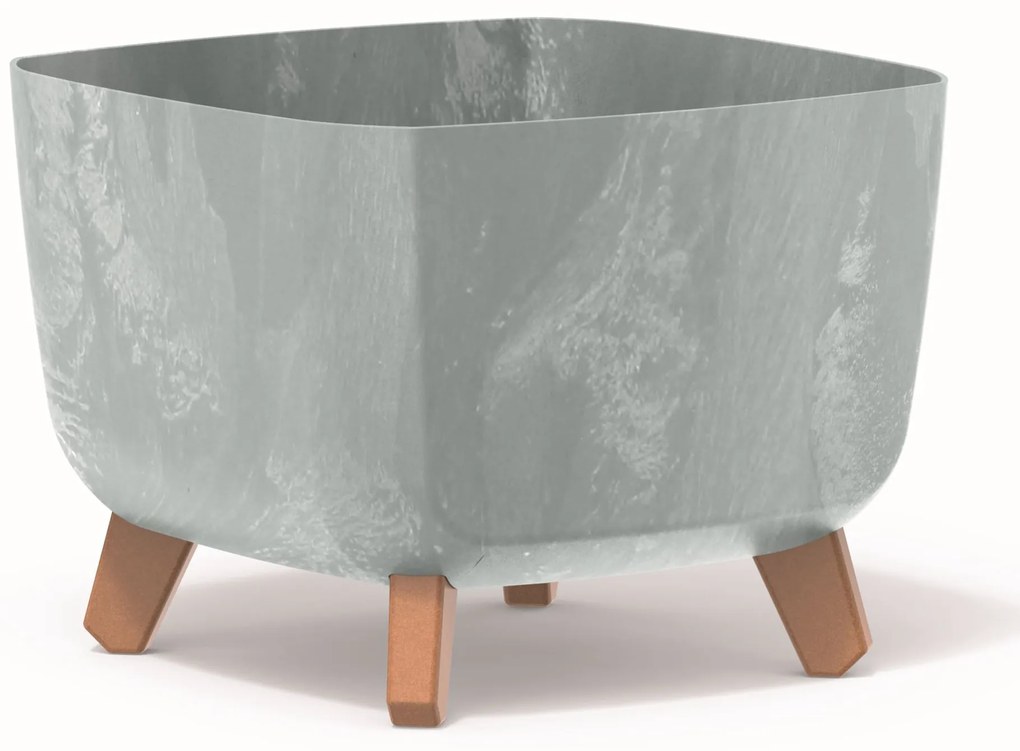 Donica ogrodowa kwadratowa Gracia Square Beton 29 x 29 x 22 cm PROSPERPLAST