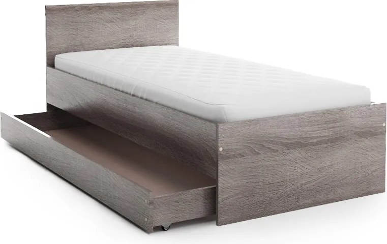 Łóżko ELISA 90 x 200 cm, dąb truflowy Stelaż: Bez stelaża, Materac: Materac Coco Maxi 20 cm