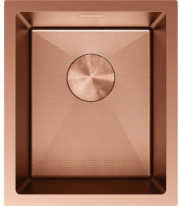 Mexen Trixo zlewozmywak stalowy 1-komorowy 370 x 440 mm, miedź HC - 6412371000-65HC