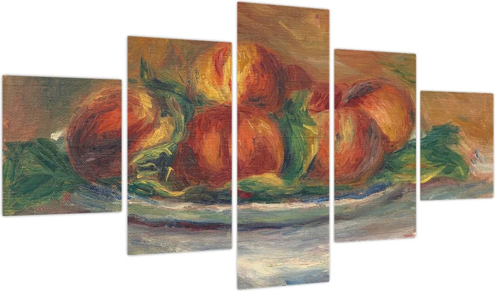 Obraz - Auguste Renoir, Peaches on a  Plate, reprodukcje (125x70 cm)