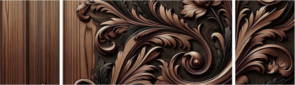 Obraz - Wzór z drewna (170x50 cm)