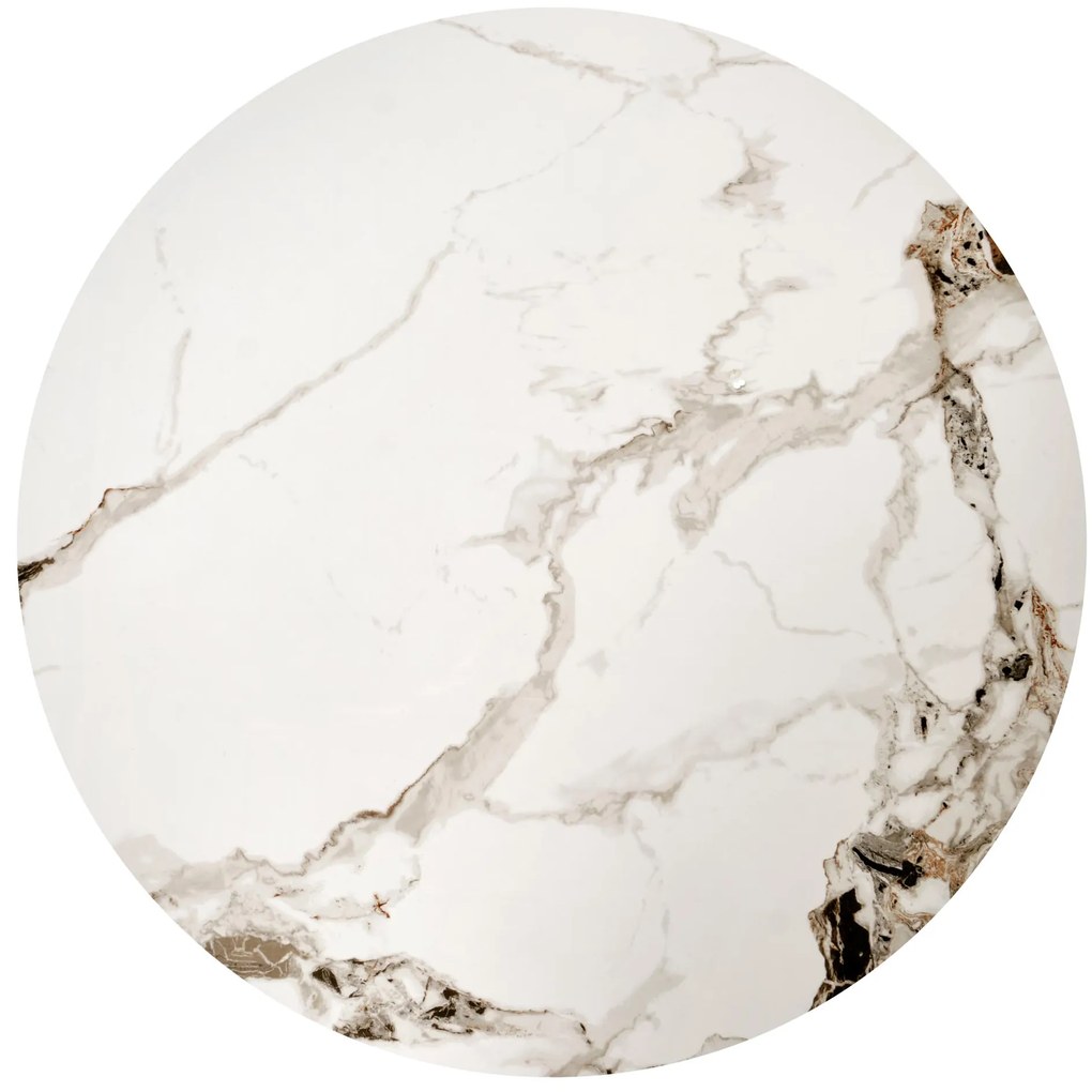 Zestaw 2 ław spiek biały marmur/ czarny 70/43 50/48 MAGNETA