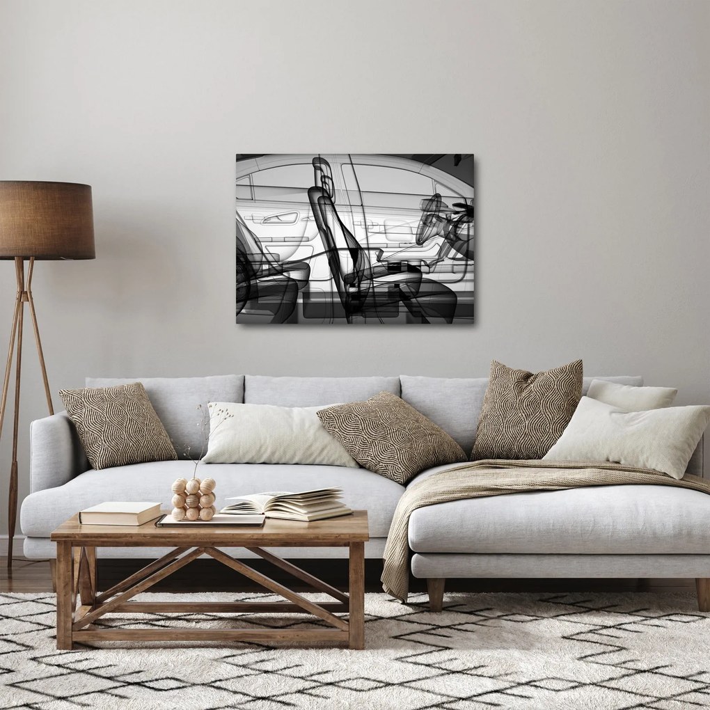 Obraz - Model samochodu 3D (70x50 cm)