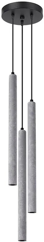 Betonowa potrójna lampa wisząca tuby 3X A379 M5-S25